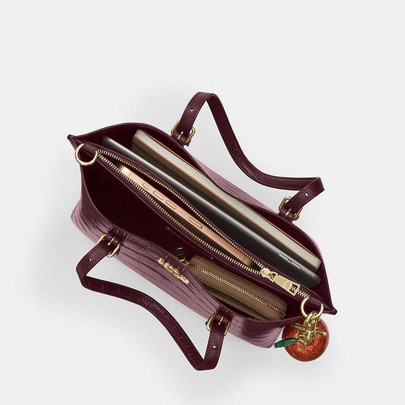 Coach Mollie Tote Bag 25 - Dark Wine - Picture 8 of 13